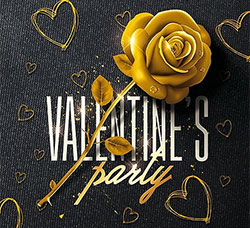 优雅的情人节海报/传单模板：Classy Valentines Party